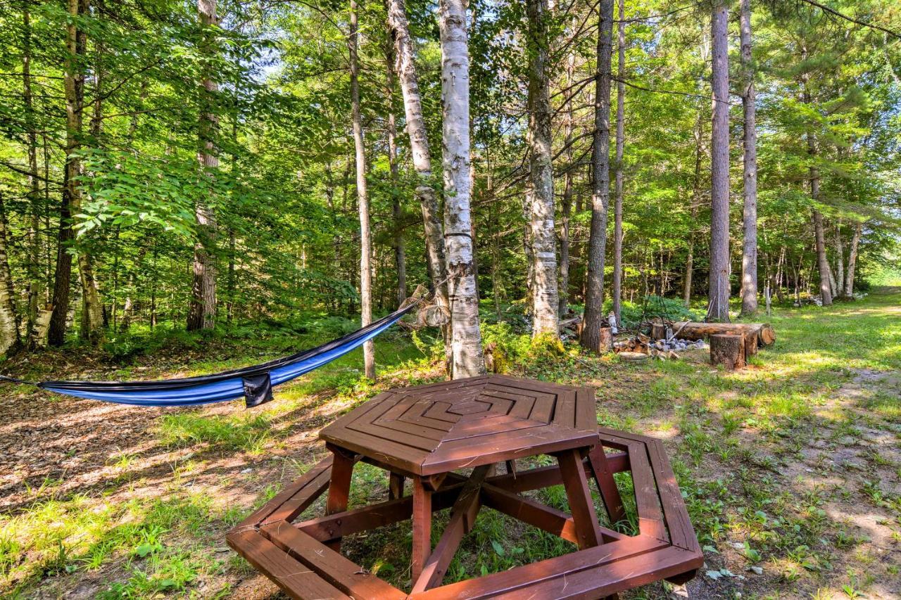 Cozy Manistique Cabin With Deck, Grill And Fire Pit! Villa Bagian luar foto